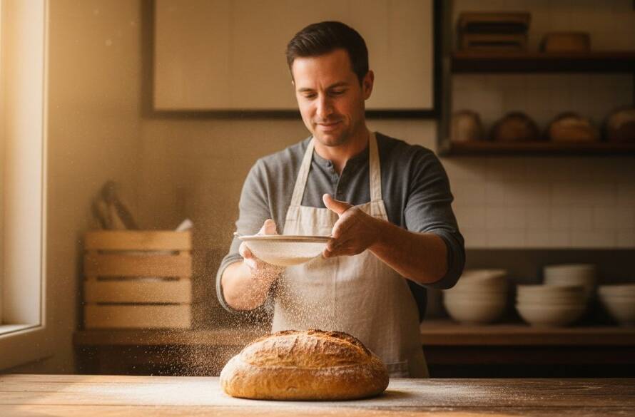 An epic moment captured in Keilor Park Local Business Ad Photography Excellence, showcasing a local cafe owner enthusiastically presenting a perfectly crafted latte to a smiling customer, with the vibrant, sunlit interior of the cafe in the background. The scene is dynamic and rich with professional advertising appeal, highlighting the local business charm and quality, with dramatic lighting and professional colour grading.