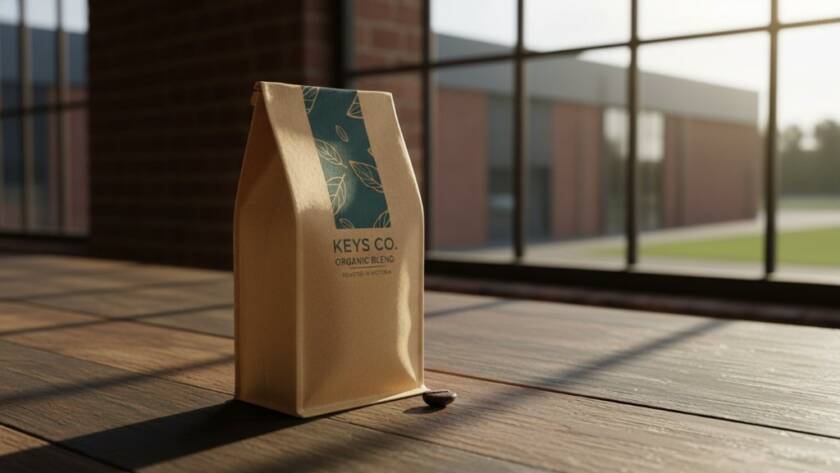 Dramatic studio shot of a perfectly lit artisanal product, showcasing intricate details against a blurred Keysborough industrial backdrop at sunset, encapsulating the essence of Keysborough commercial product photography local businesses with a dynamic, epic moment feel.