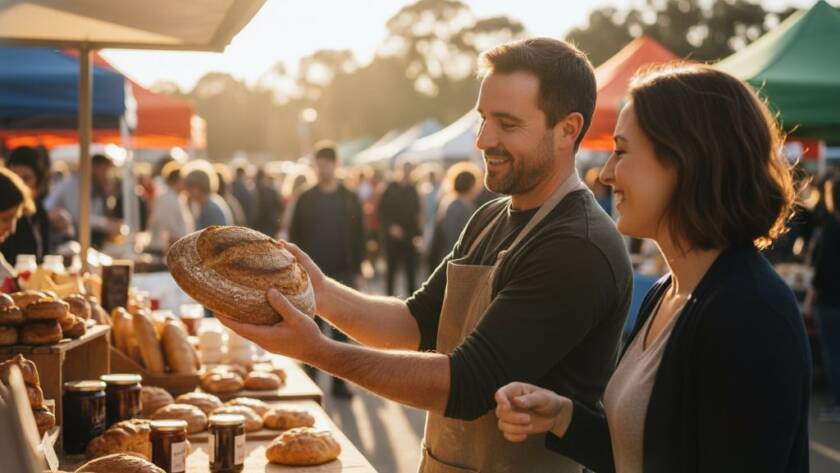 An epic moment captured through Keysborough editorial photography for local businesses, showcasing a vibrant community event with dramatic lighting and a sense of bustling energy.