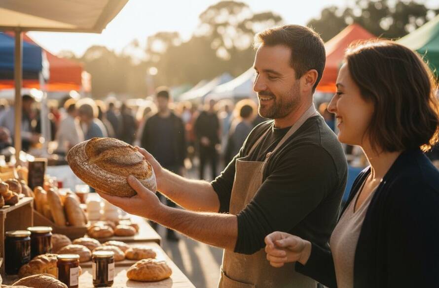 An epic moment captured through Keysborough editorial photography for local businesses, showcasing a vibrant community event with dramatic lighting and a sense of bustling energy.