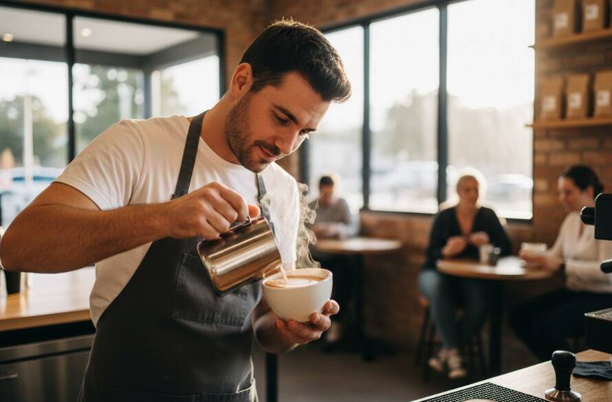 Epic moment capture of a thriving local artisan in Knoxfield using their unique handcrafted product, beautifully lit to highlight craftsmanship, serving as a powerful example of Knoxfield advertising photography for local businesses.