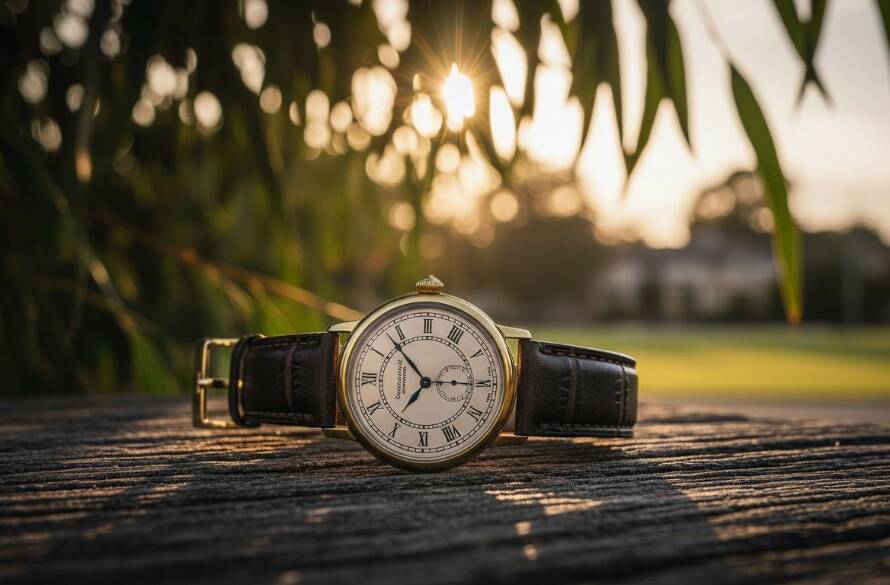 An expertly lit, high-resolution product photograph of a handcrafted artisan candle, with its warm glow reflecting on a rustic timber surface, set against a softly blurred backdrop showcasing the natural, leafy ambiance reminiscent of Knoxfield, Victoria, captured with dramatic lighting and professional colour grading, perfectly embodying Knoxfield Victoria product photography for local e-commerce success.