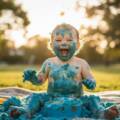 Kurunjang baby’s first birthday cake smash photography: Cherish the mess!