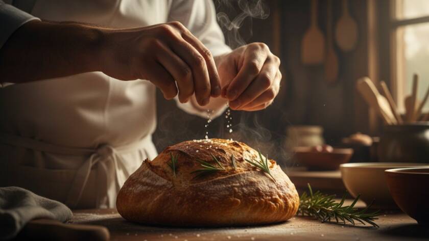 A chef meticulously plating a vibrant, locally-sourced gourmet dish under dramatic spotlighting, capturing the essence of Lang Lang Victoria gourmet food photography with rich colours and textures.