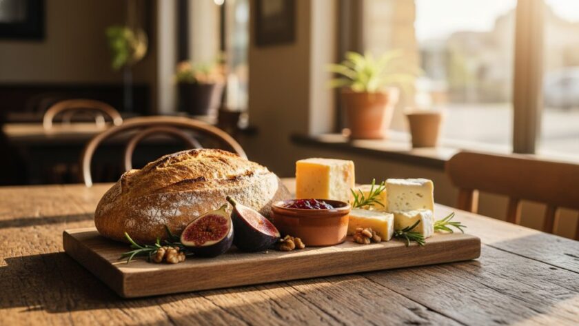 Close-up of a meticulously styled platter of colourful, fresh, gourmet produce from a local Seymour artisan cafe, bathed in dramatic natural light, captured with expert local Seymour artisan food photography, showcasing the vibrant textures and inviting aromas, ready for a culinary feature.