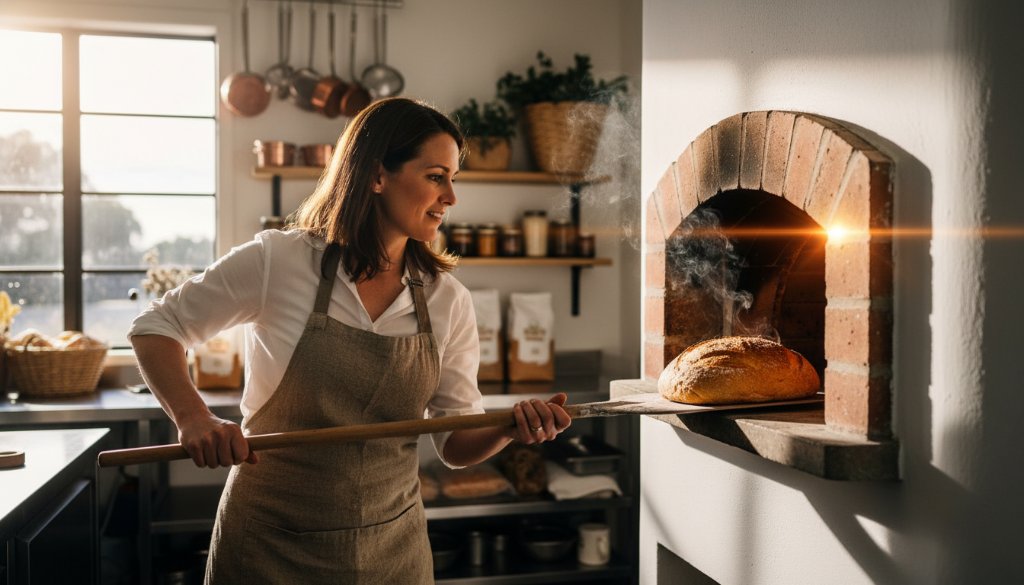 A wide-angle, cinematic shot capturing an 'epic moment' of vibrant Lucas Victoria commercial photography for local business growth, featuring a local artisan passionately crafting a unique product in a modern workshop bathed in warm, natural light, highlighting dedication and quality.