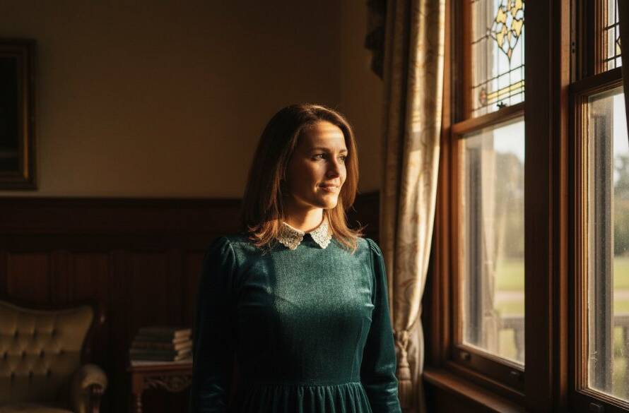 A dramatic Malvern East bespoke fine art portrait of a subject silhouetted against a golden hour sky over a historic Malvern East landmark, embodying timeless elegance.