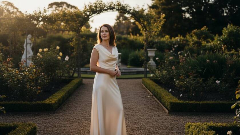 A poignant and dramatic Malvern Victoria bespoke fine art portrait photography image featuring a thoughtful individual amidst the elegant gardens of Malvern, bathed in soft, ethereal light, showcasing professional artistic capture.