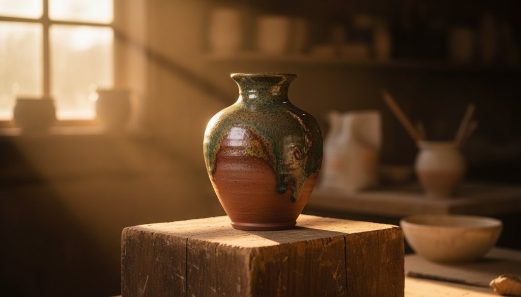 Close-up, dramatic studio shot of a finely crafted bespoke leather wallet, handmade in Maryborough Victoria, showcasing intricate stitching and quality materials, illuminated by a single spotlight against a dark, textured background, emphasizing the artisan details for Maryborough Victoria Handcrafted Product Photography.