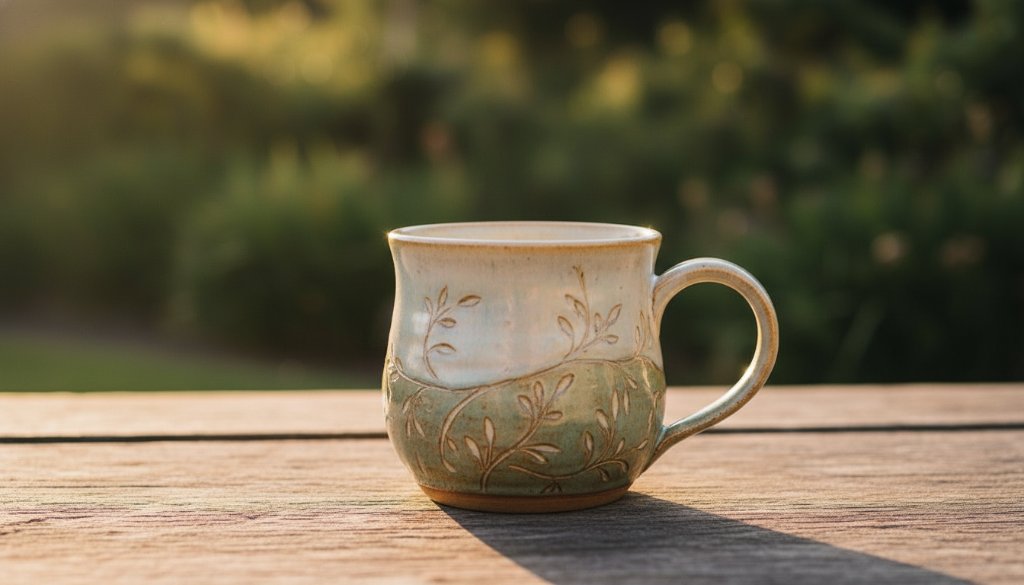 A dynamically lit close-up of a beautifully styled, artisanal product against a soft-focus background, showcasing its intricate details and texture, captured by expert Mastering Wheelers Hill Product Photography for Online Shops Victoria, with a hint of dappled light suggesting a local Wheelers Hill setting.