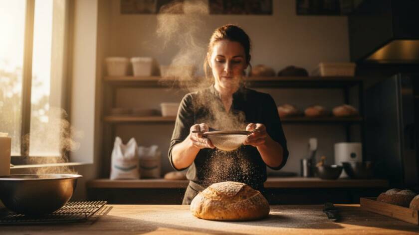 An inspiring wide-angle shot capturing professional commercial branding photography in Melton Victoria, showing a local artisan meticulously crafting their product in a beautifully lit workshop, conveying passion and expertise.
