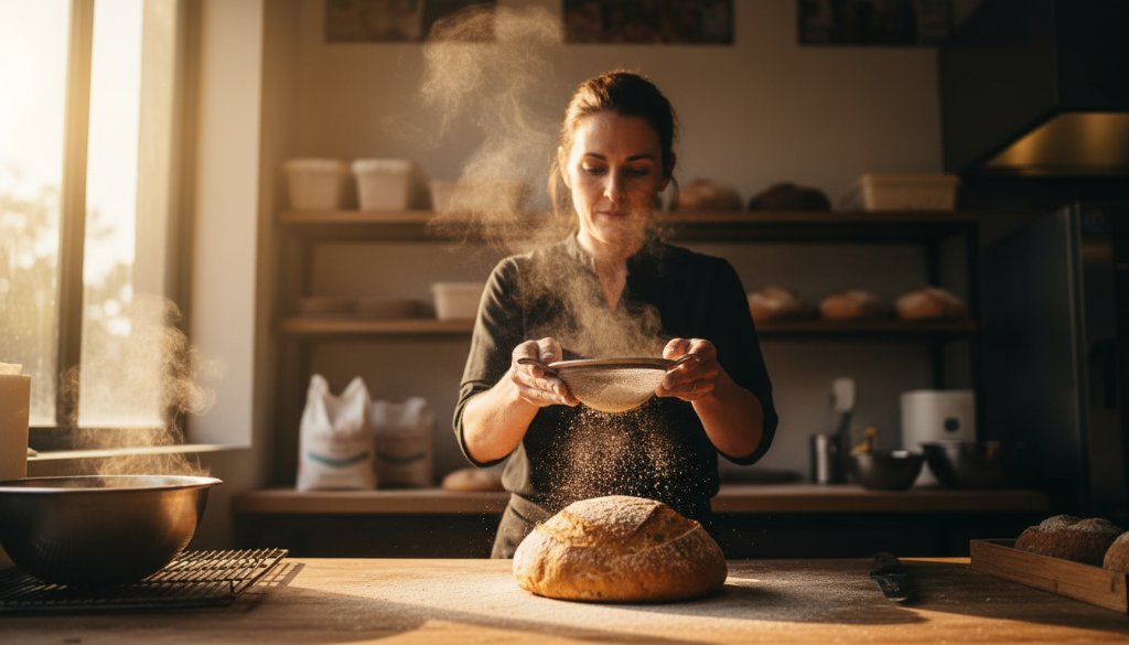 An inspiring wide-angle shot capturing professional commercial branding photography in Melton Victoria, showing a local artisan meticulously crafting their product in a beautifully lit workshop, conveying passion and expertise.