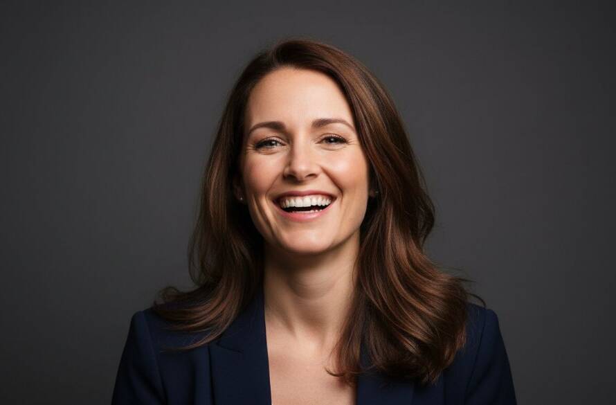 A dramatic and emotional close-up shot of a family laughing heartily during a modern studio photography experience in Doncaster, beautifully lit from the side, with a shallow depth of field, capturing genuine connection. Professional color grading enhances the warmth and joy of the moment.