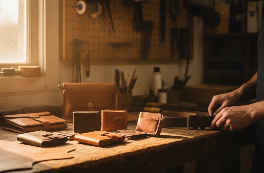 A close-up, dramatic shot showcasing intricate details of a handcrafted ceramic vase, bathed in golden hour sunlight, against the rustic backdrop of a Moe artisan workshop. Moe Victoria bespoke handcrafted product photography expertise is evident in the stunning detail and warm, inviting atmosphere.