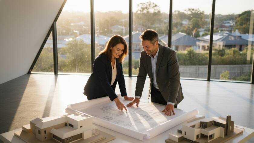Dynamic wide shot capturing a local Mont Albert North entrepreneur engaging with a client in a modern, light-filled cafe, showcasing authentic connection through Mont Albert North branding photography. The scene is bathed in warm, golden hour light, with crisp details highlighting their brand identity and professionalism, creating an epic moment of business interaction.