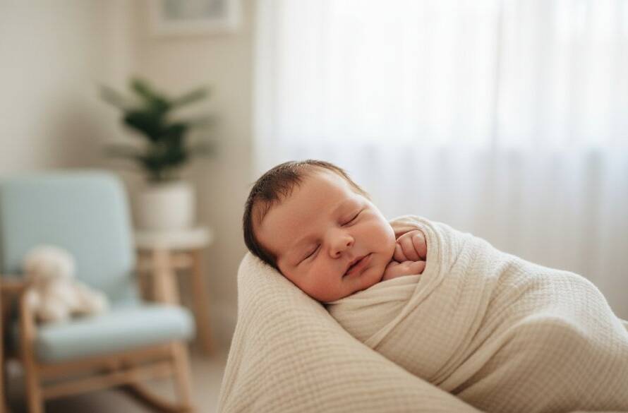 An emotionally captivating close-up photograph of a newborn baby's tiny hand gently clutching an adult's finger, bathed in soft, warm morning light filtering through sheer curtains in a cozy Gardenvale home, symbolizing the tender bond and the truly memorable moments of early parenthood. The image is professionally color-graded with a dreamy, ethereal quality, showcasing the delicate details of the baby's skin and the profound connection.