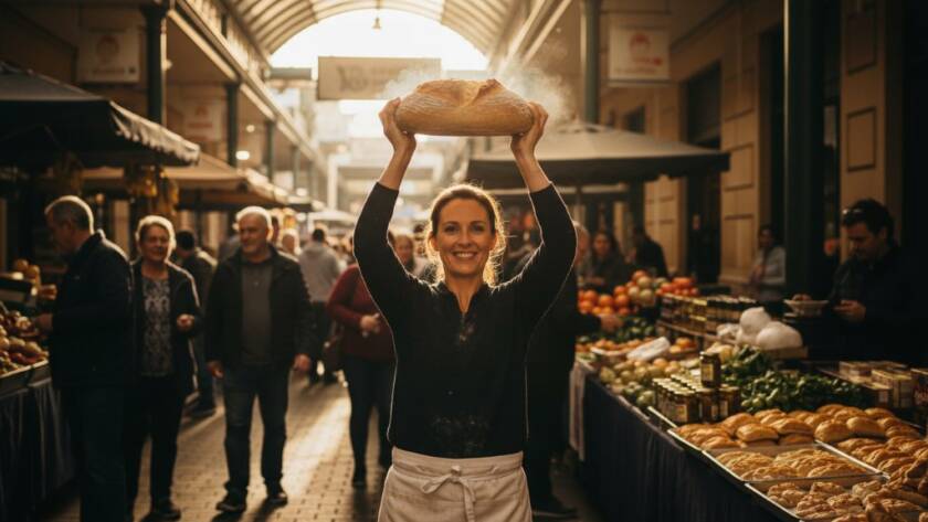 Dynamic professional Oakleigh advertising photography for small businesses capturing a vibrant local café scene in Oakleigh, Victoria, Australia, with a barista creating an artistic latte, dramatic natural light streaming through the window, emphasizing warmth and community spirit. The shot features a wide aperture for a shallow depth of field, highlighting the product with a cinematic feel.