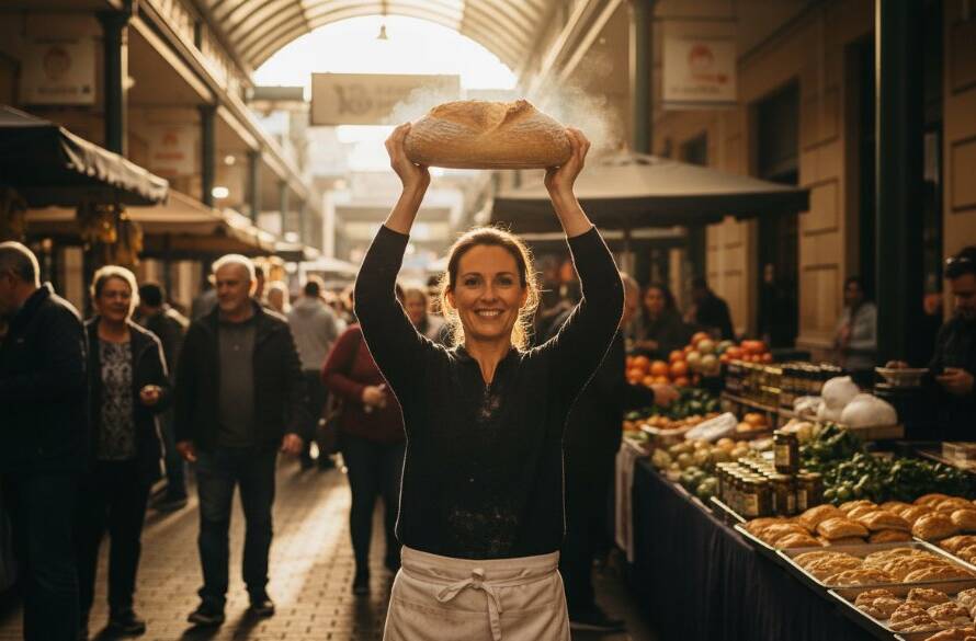 Dynamic professional Oakleigh advertising photography for small businesses capturing a vibrant local café scene in Oakleigh, Victoria, Australia, with a barista creating an artistic latte, dramatic natural light streaming through the window, emphasizing warmth and community spirit. The shot features a wide aperture for a shallow depth of field, highlighting the product with a cinematic feel.