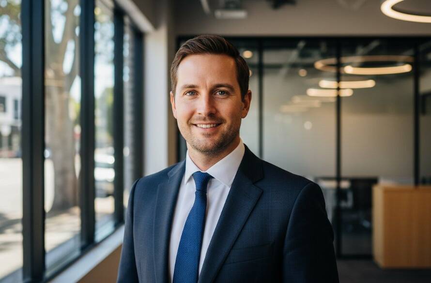 An 'epic moment' style professional corporate headshot in Oakleigh East, capturing a confident business leader smiling genuinely in a modern office environment with natural light, showcasing their approachability and professionalism, elevating their brand.