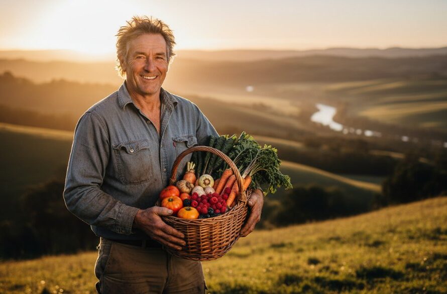Epic moment capture of a local artisan showcasing their craft with their products, set against the stunning Orbost Victorian High Country landscape, perfectly illustrating professional Orbost Victorian High Country advertising photography for their brand.
