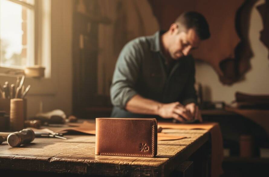 An epic moment captured: A skilled artisan in a sunlit Ashburton workshop proudly presenting a finely crafted ceramic vase, dramatically lit with soft, golden light, embodying the essence of premium Ashburton product photography showcasing local craftsmanship.