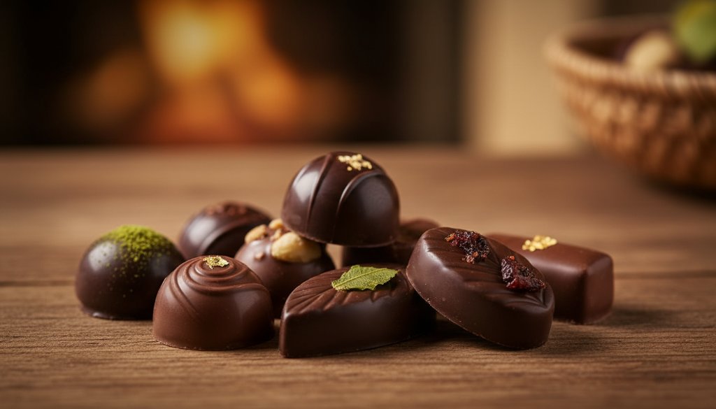 A dramatically lit, close-up shot of a gourmet artisanal cheese wheel, adorned with fresh native Australian bush botanicals, set against a blurred rustic Dennington farm background at golden hour, highlighting the intricate textures with a shallow depth of field, capturing the essence of premium product photography Dennington Victoria.