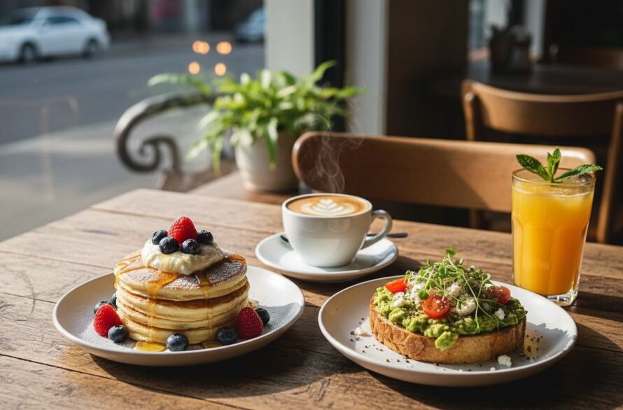 Dramatic overhead shot showcasing a beautifully styled table spread of local Warragul produce and cafe dishes, expertly lit, captured by a professional food photographer, highlighting the vibrant appeal of professional food photography Warragul for vibrant cafe menus.