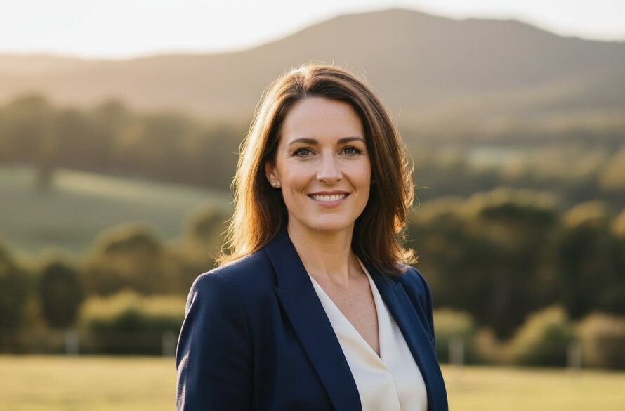 An inspiring professional headshot captured in Churchill, Victoria, showcasing a confident individual against a softly blurred, verdant backdrop reminiscent of the local landscape, with natural, golden hour lighting enhancing their approachable yet authoritative expression. This image exemplifies how professional headshots Churchill Victoria for career boost can elevate a personal brand.
