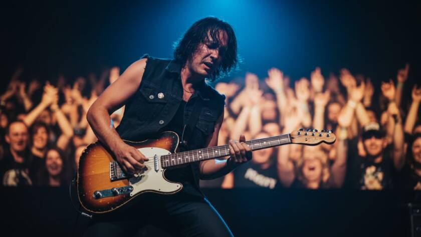 Professional live music photography Hughesdale capturing a lead singer mid-performance, bathed in dramatic stage lights, expressing pure passion at a local Hughesdale venue.