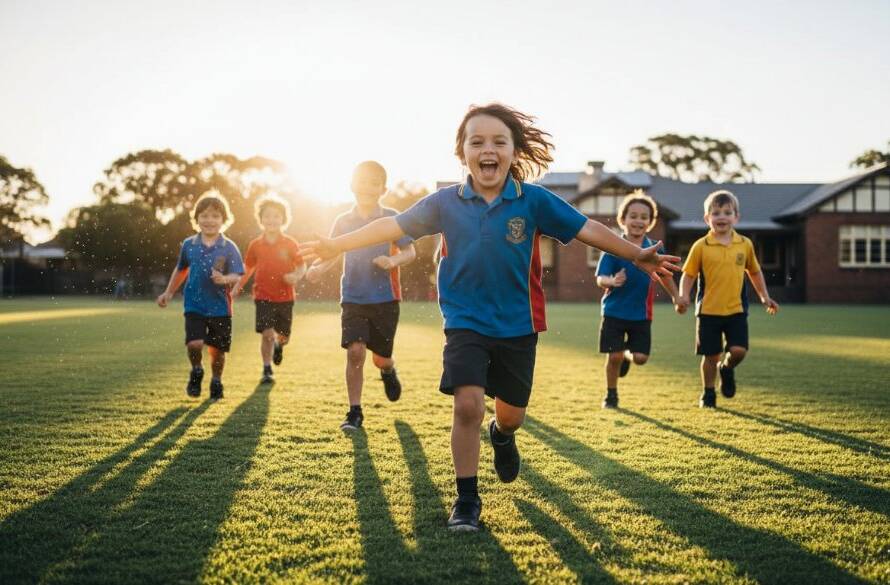 Dynamic close-up shot capturing a joyous student proudly holding their graduation certificate at a Professional School Portraits Scoresby Victoria session, with soft, golden hour light illuminating their celebratory smile and the school's historical facade blurred in the background, conveying an epic moment of achievement.