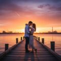 Romantic North Geelong Waterfront Engagement Photos