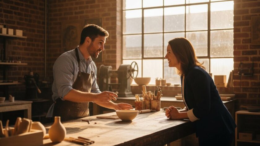 A dynamic, wide-angle shot of a vibrant local business in South Geelong, Victoria, bathed in dramatic golden hour sunlight, showcasing its unique offerings and bustling atmosphere, emblematic of South Geelong Commercial Photography to Elevate Local Brands.