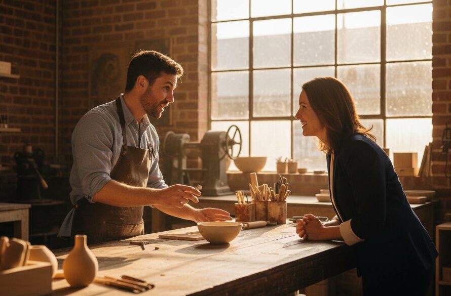 A dynamic, wide-angle shot of a vibrant local business in South Geelong, Victoria, bathed in dramatic golden hour sunlight, showcasing its unique offerings and bustling atmosphere, emblematic of South Geelong Commercial Photography to Elevate Local Brands.