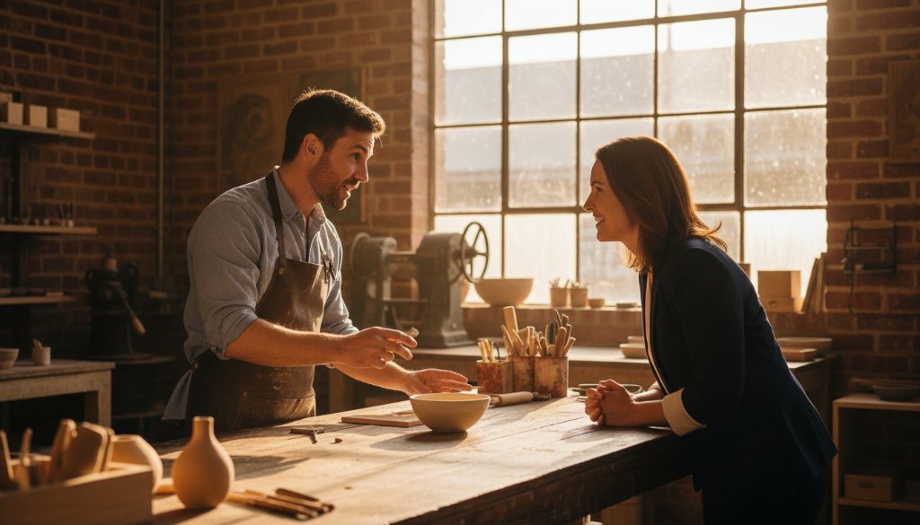 A dynamic, wide-angle shot of a vibrant local business in South Geelong, Victoria, bathed in dramatic golden hour sunlight, showcasing its unique offerings and bustling atmosphere, emblematic of South Geelong Commercial Photography to Elevate Local Brands.