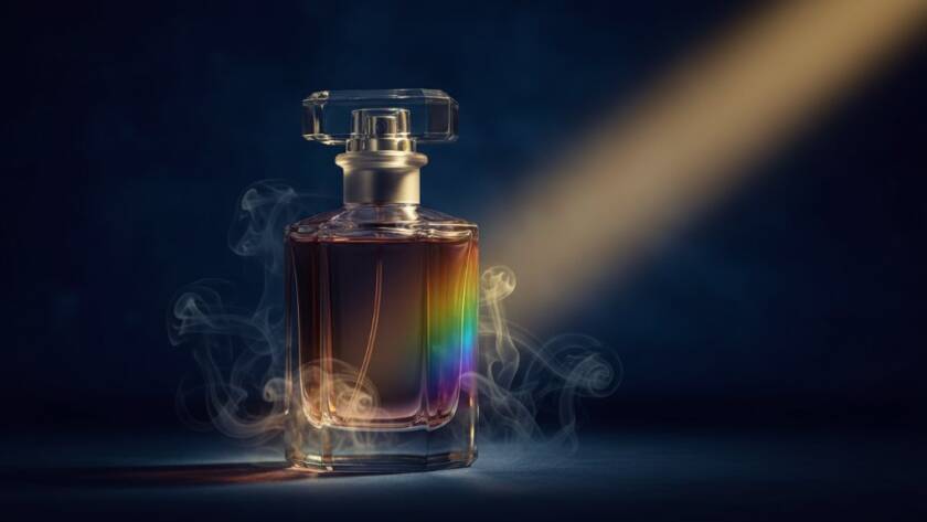 Dramatic, professional studio shot of a finely crafted artisan candle, glowing with a soft, warm light against a dark, minimalist background, surrounded by subtle wisps of smoke, captured with strategic product photography for Knoxfield businesses Victoria, emphasizing luxurious texture and inviting aroma.