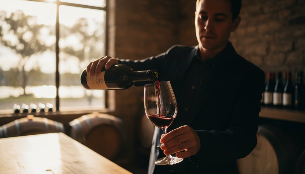 An epic moment captured in Swan Hill commercial photography elevating local businesses, showing a local artisan passionately crafting a unique item in their workshop, bathed in dramatic natural light, emphasizing dedication and quality.