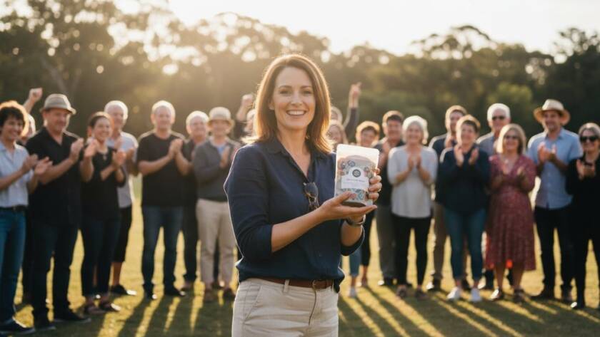 Templestowe Editorial Photography Storytelling capturing a powerful moment during a community festival in Templestowe, showing diverse locals engaged in a vibrant cultural performance under dramatic sunset lighting.