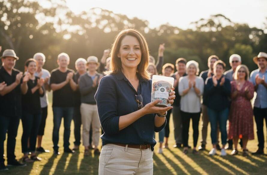 Templestowe Editorial Photography Storytelling capturing a powerful moment during a community festival in Templestowe, showing diverse locals engaged in a vibrant cultural performance under dramatic sunset lighting.