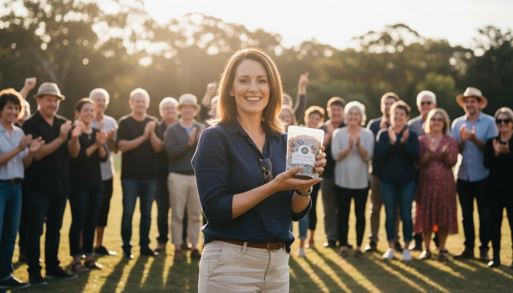 Templestowe Editorial Photography Storytelling capturing a powerful moment during a community festival in Templestowe, showing diverse locals engaged in a vibrant cultural performance under dramatic sunset lighting.