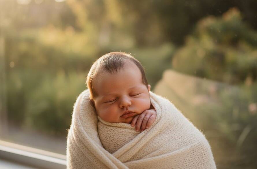 A heartwarming, professional photograph showcasing timeless newborn photos Chelsea Heights families cherish, featuring a sleeping baby cradled in loving parents' hands during golden hour, with a soft, cinematic glow near the Chelsea Heights wetlands.
