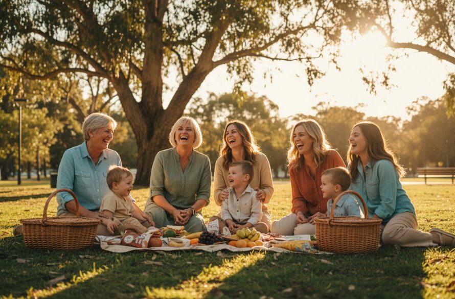 A couple laughing joyfully during their wedding reception at a beautiful Traralgon venue, bathed in warm golden hour light, capturing their Traralgon candid photography genuine emotional moments with an intimate, professional composition.