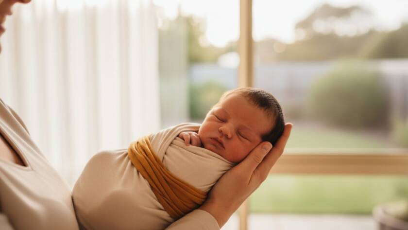 A tender, close-up, epic moment photograph of a newborn baby's tiny hand grasping a parent's finger, bathed in soft, ethereal natural light, creating a timeless and emotional scene captured for Vermont South Baby Photography Authentic Moments.