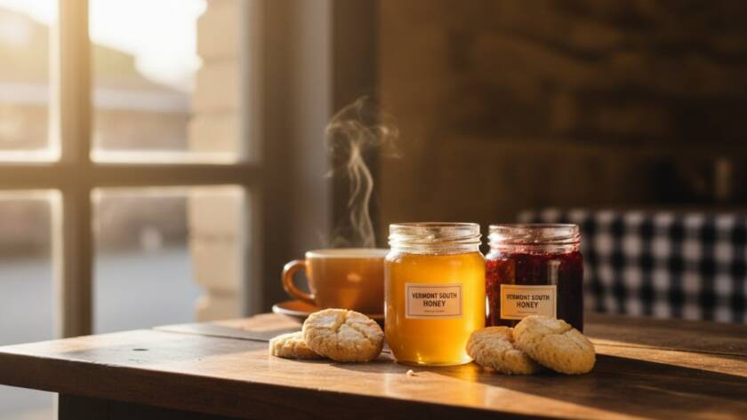 Dramatic close-up of artisan hand-crafted jewellery, beautifully illuminated by a soft, warm light source, showcasing intricate details against a rustic wooden backdrop, embodying the essence of Vermont South product photography for local e-commerce excellence.