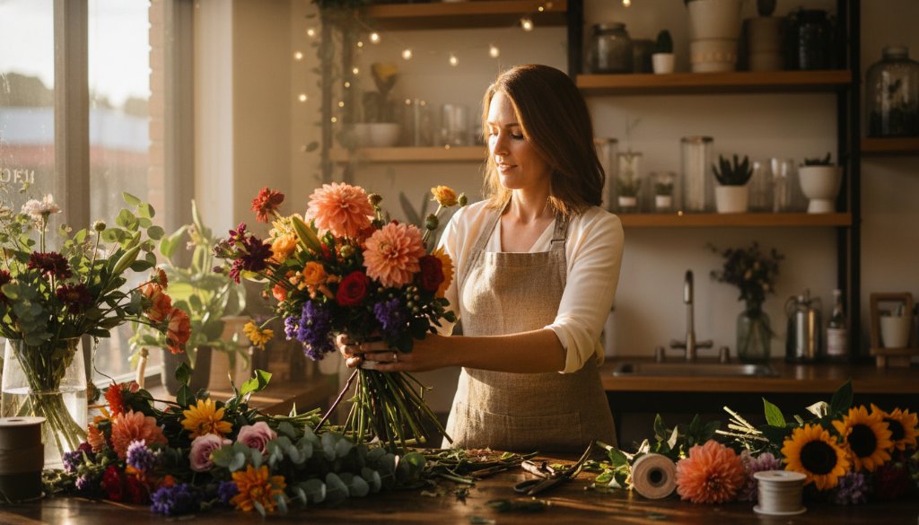A dynamic, high-energy professional photograph capturing the essence of 'Wantirna South advertising photography for local brands', featuring a local café owner proudly presenting a freshly brewed coffee to a smiling customer, with the warm, inviting interior of their Wantirna South business softly blurred in the background. The shot highlights connection and quality, with dramatic, natural light.