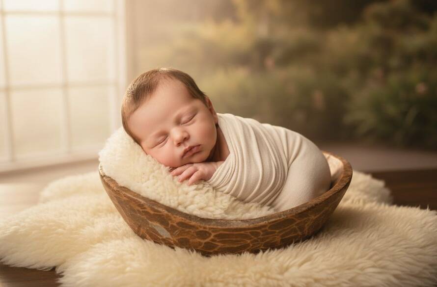 An ethereal close-up of a newborn baby's tiny hand gently grasping a parent's finger, bathed in soft, warm light, in a Wantirna South home setting, professionally captured by a Wantirna South newborn photographer, conveying the delicate moments of early infancy.