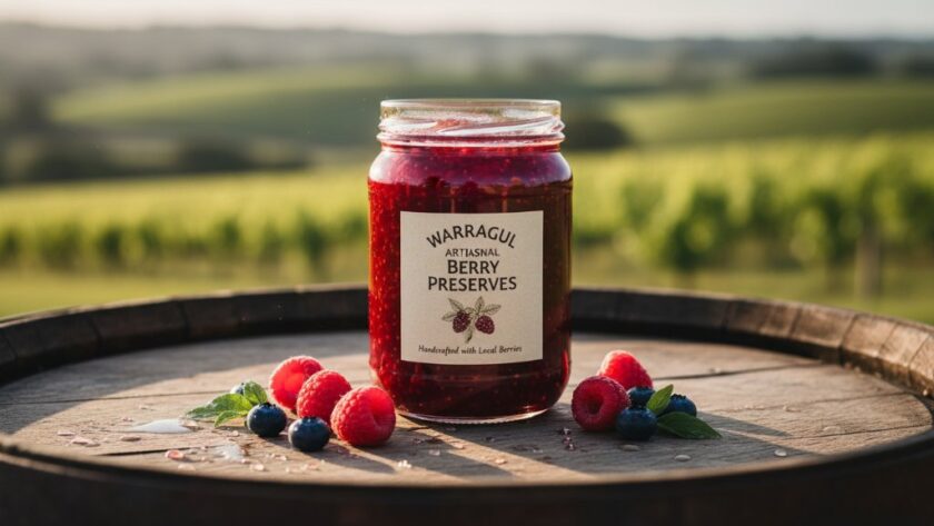 Dramatic studio shot of a handcrafted Warragul artisan product, possibly a gourmet preserves jar or a ceramic piece, bathed in soft, directional light to highlight its textures and craftsmanship, representing Warragul artisan product photography elevation.