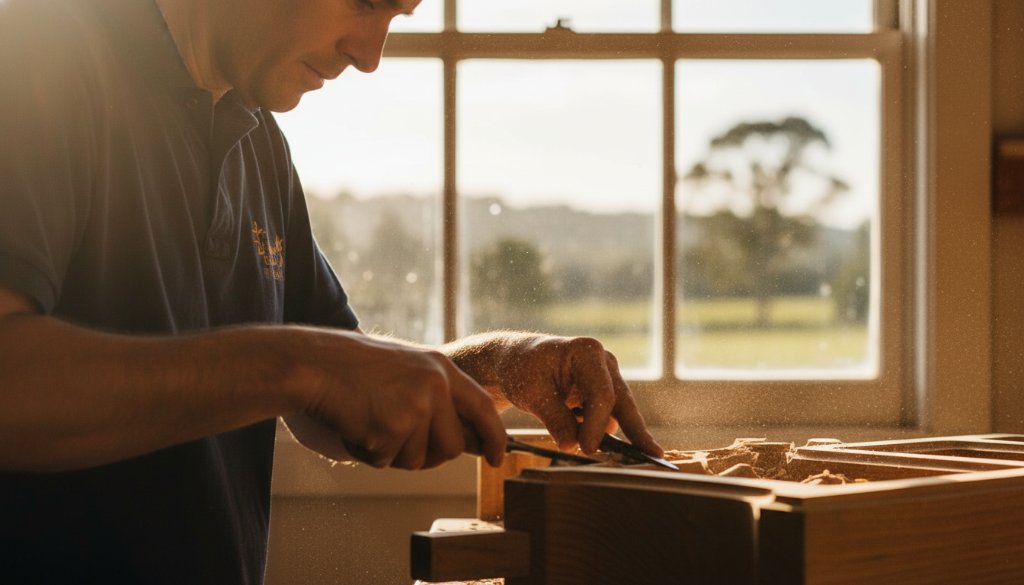 An 'epic moment' photograph showcasing vibrant produce and a smiling artisan in a bustling Warragul local market, highlighting Warragul commercial photography boosting local business visibility for their brand, captured with dramatic, professional lighting.