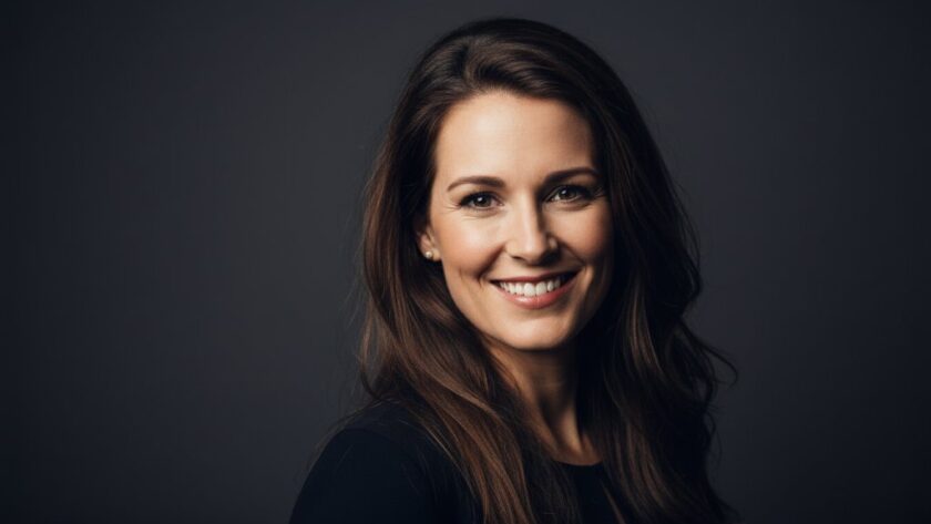 Dramatic and professionally colour-graded studio portrait, capturing an individual's confident expression in a Warrnambool studio photography experience for modern portraits, showcasing their unique essence with elegant shadows and highlights.