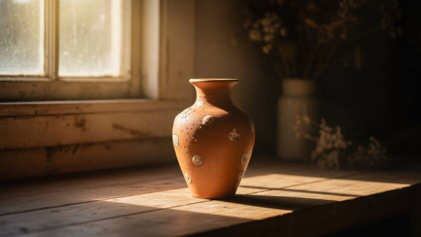 Dramatic shot of meticulously arranged handcrafted ceramics from a Werribee South artisan, perfectly lit against a rustic, sun-drenched backdrop evoking the local farmlands, captured by Werribee South Product Photography for Local Artisans, showcasing texture and form with cinematic precision.