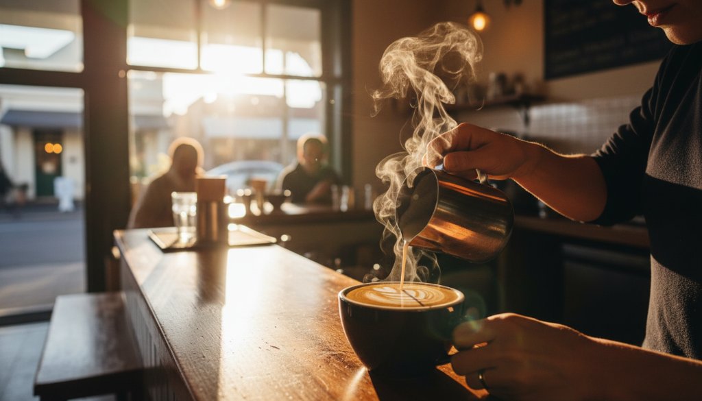 Dynamic Williamstown Small Business Advertising Photography Services capture of a local artisan meticulously crafting their product in a sun-drenched heritage workshop, showcasing skill and dedication with cinematic light and a shallow depth of field, evoking authenticity and passion.